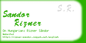 sandor rizner business card